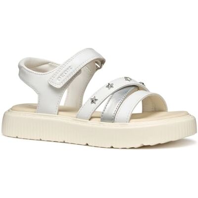 Geox Sandal Kodette Gir flicka, Vitt silver, 32 EU Geox Sandal Kodette Gir flicka, Vitt silver, 32 EU
