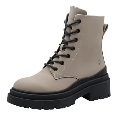 Tamaris Damen Snörning Boot Flat 1-25229-45 Stövla, Taupe, 42 EU, brungrått, 42 EU Tamaris Damen Snörning Boot Flat 1-25229-45 Stövla, Taupe, 42 EU, brungrått, 42 EU