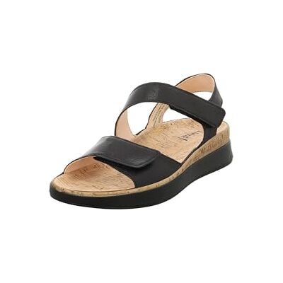 Think! Damen MEGGIE chromfrei gegerbte nachhaltige Sandale, SCHWARZ 0000 Think! Damen MEGGIE chromfrei gegerbte nachhaltige Sandale, SCHWARZ 0000