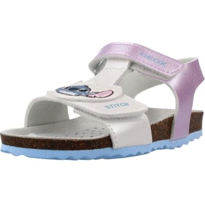 Geox Babyflicka B CHALKI Girl Sandal, silver-sky, 23 EU Geox Babyflicka B CHALKI Girl Sandal, silver-sky, 23 EU