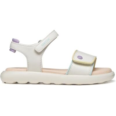 Geox J PUFFYPOP GI sandal, vit/flerfärgad, 31 EU Geox J PUFFYPOP GI sandal, vit/flerfärgad, 31 EU