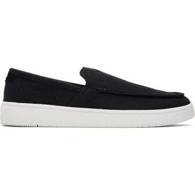 TOMS Herr Trvl Lite Loafer Flat, Svart återvunnen bomull Slubby vävd, 43 EU TOMS Herr Trvl Lite Loafer Flat, Svart återvunnen bomull Slubby vävd, 43 EU