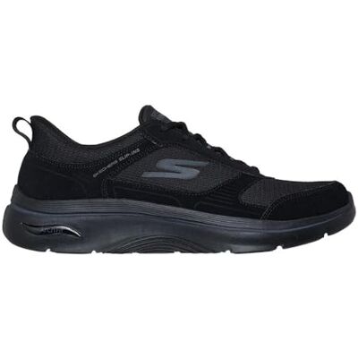 Skechers Herr handsfree Slip-ins GO Walk Arch FIT 2.0 SEARED sneakers, svart, 10.5 UK, Svart, 45.5 EU Skechers Herr handsfree Slip-ins GO Walk Arch FIT 2.0 SEARED sneakers, svart, 10.5 UK, Svart, 45.5 EU