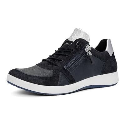 ARA Roma sneakers för kvinnor, blå silver, 37.5 EU bred ARA Roma sneakers för kvinnor, blå silver, 37.5 EU bred