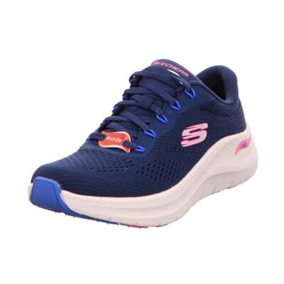 Skechers Dam Arch Fit 2.0 Big League Sneaker, Marinblå nät het rosa blå trim, 37.5 EU Skechers Dam Arch Fit 2.0 Big League Sneaker, Marinblå nät het rosa blå trim, 37.5 EU