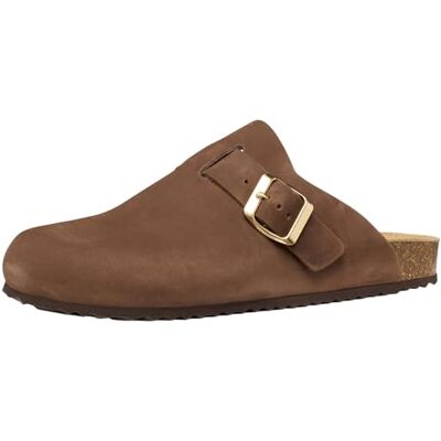Geox Damer D BRIONIA A platt sandal, brun bomull, 41 EU Geox Damer D BRIONIA A platt sandal, brun bomull, 41 EU