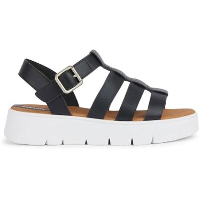 Geox Flicka D Dandra 40 B Wedge Sandal, svart, 39 EU Geox Flicka D Dandra 40 B Wedge Sandal, svart, 39 EU