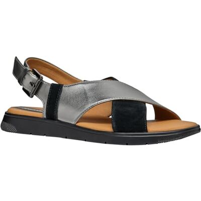 Geox Damer D Dandra B Wedge Sandal, Pistolsvart, 37 EU Geox Damer D Dandra B Wedge Sandal, Pistolsvart, 37 EU