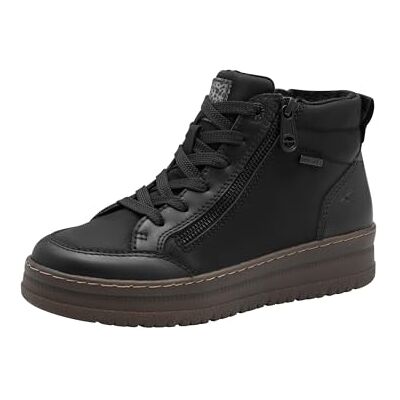 Tamaris Comfort dam spets boot platt duo-tex modestövlar, svart comb, 36 EU, Svart kam, 36 EU Tamaris Comfort dam spets boot platt duo-tex modestövlar, svart comb, 36 EU, Svart kam, 36 EU