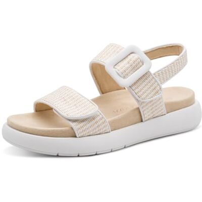 MARCO TOZZI Damer 2–28421-46 sandaler, vit comb, 36 EU MARCO TOZZI Damer 2–28421-46 sandaler, vit comb, 36 EU