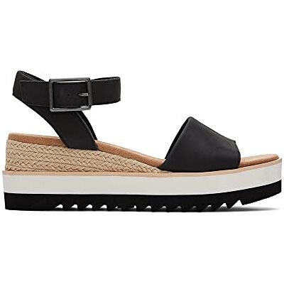 TOMS Diana Wedge Sandal för kvinnor, Svart, 39 EU TOMS Diana Wedge Sandal för kvinnor, Svart, 39 EU