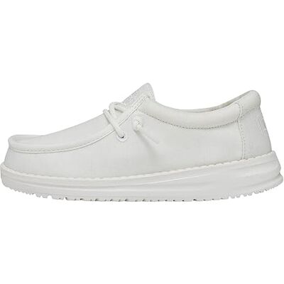 HEYDUDE Hey Dude Wally Youth Slub Canvas mockasin, vit, 32 EU, Vit, 32 EU HEYDUDE Hey Dude Wally Youth Slub Canvas mockasin, vit, 32 EU, Vit, 32 EU