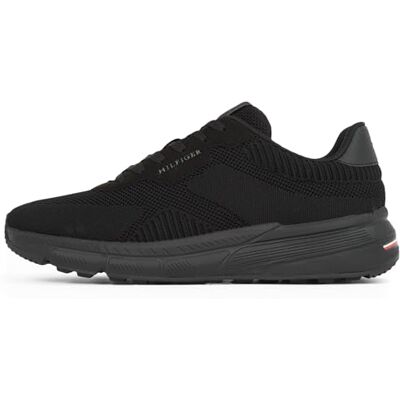 Tommy Hilfiger herr sportiga lätta stickade lågprofilsskor, Svart, 40 EU Tommy Hilfiger herr sportiga lätta stickade lågprofilsskor, Svart, 40 EU