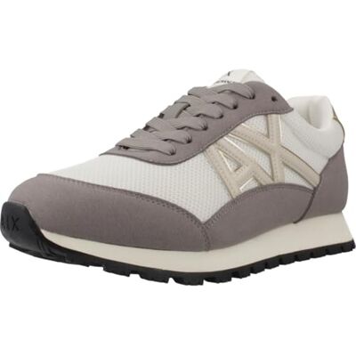 Giorgio Armani Essential, Drop, Microsuede detaljer sneakers, Brun bas off, 40 EU Giorgio Armani Essential, Drop, Microsuede detaljer sneakers, Brun bas off, 40 EU