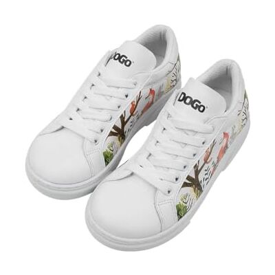 DOGO Barn vita veganska läder sneakers, Bättre tillsammans, 35 EU DOGO Barn vita veganska läder sneakers, Bättre tillsammans, 35 EU