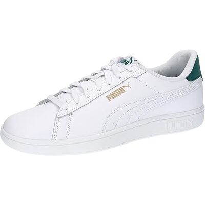 PUMA Smash 3.0 L unisex vuxen Sneaker, White-Malachite- Gold, 38.5 EU PUMA Smash 3.0 L unisex vuxen Sneaker, White-Malachite- Gold, 38.5 EU