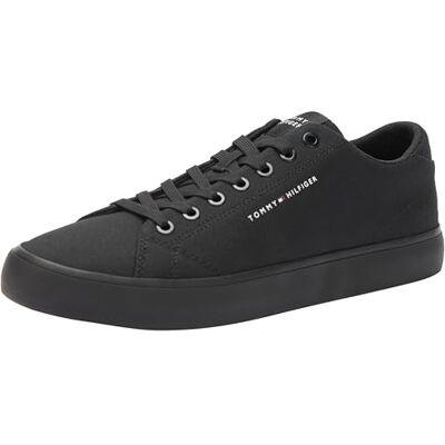 Tommy Hilfiger herr Th Hi Vulc låg kanvas Fm0fm04882 Vulkaniserad sneaker, Svart, 44 EU Tommy Hilfiger herr Th Hi Vulc låg kanvas Fm0fm04882 Vulkaniserad sneaker, Svart, 44 EU