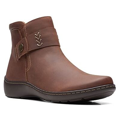 Clarks Cora RAE, korta ankelstövlar för kvinnor, Mörkbrunt läder, 36.5 EU Clarks Cora RAE, korta ankelstövlar för kvinnor, Mörkbrunt läder, 36.5 EU