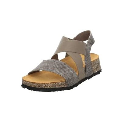 Think! Tänk! Koak Damen Lederfutter Sandal, Steel 2000, 5 UK Think! Tänk! Koak Damen Lederfutter Sandal, Steel 2000, 5 UK
