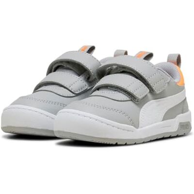 PUMA Unisex Baby Multiflex 2 Sl V InfSneaker, Grå Echo vit, 23 EU PUMA Unisex Baby Multiflex 2 Sl V InfSneaker, Grå Echo vit, 23 EU