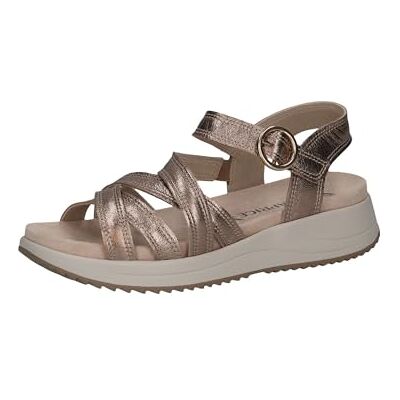CAPRICE Damer 9-28705-44 platta sandaler, Tygransfärgad metallisk, 42 EU CAPRICE Damer 9-28705-44 platta sandaler, Tygransfärgad metallisk, 42 EU