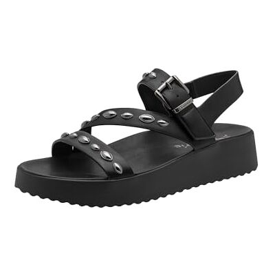 Tamaris Dam 1-28420-46 platt sandal, svart, 8 UK Tamaris Dam 1-28420-46 platt sandal, svart, 8 UK