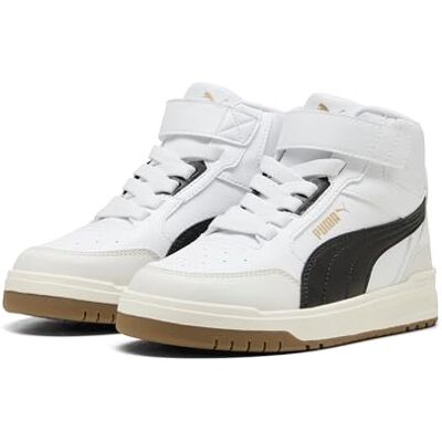 PUMA Unisex barn Shuffle Downtown Mid Ac+ Ps Sneaker, vit svart ånga grå, 35 EU PUMA Unisex barn Shuffle Downtown Mid Ac+ Ps Sneaker, vit svart ånga grå, 35 EU