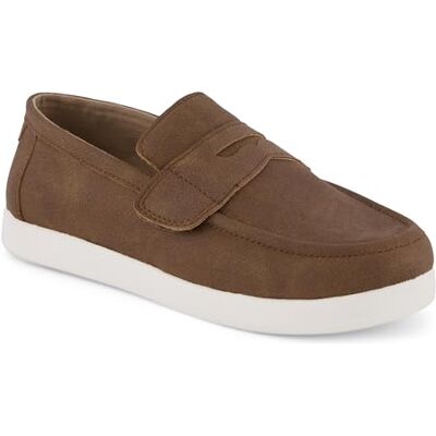 TOMS Oliver Loafer för pojkar platt, Kola mikromocka, 5 UK Child TOMS Oliver Loafer för pojkar platt, Kola mikromocka, 5 UK Child
