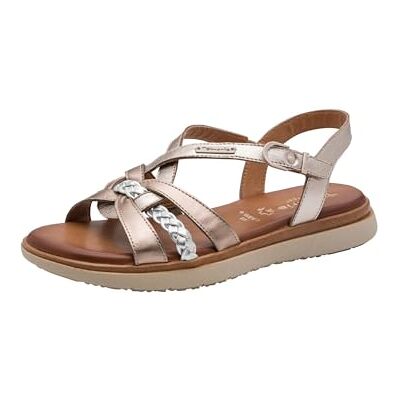 Tamaris Comfort platta damsandaler, METALLIC Comb, 36 EU Tamaris Comfort platta damsandaler, METALLIC Comb, 36 EU