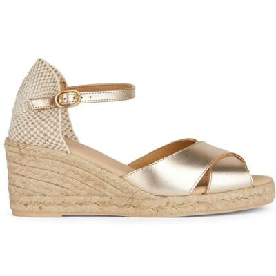 Geox Dam D GELSA Low A Wedge Sandal, LT Gold, 40 EU, Guldpläterat guld, 40 EU Geox Dam D GELSA Low A Wedge Sandal, LT Gold, 40 EU, Guldpläterat guld, 40 EU
