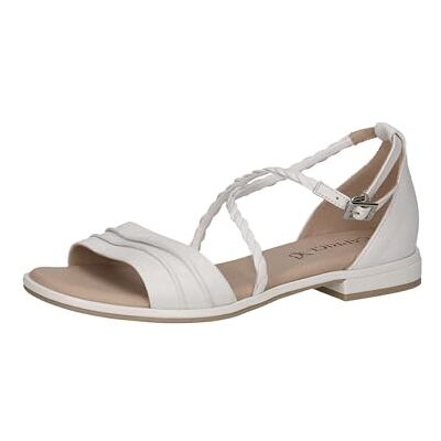 CAPRICE Damer 9-28101-42 platta sandaler, Vit pärla, 39 EU CAPRICE Damer 9-28101-42 platta sandaler, Vit pärla, 39 EU