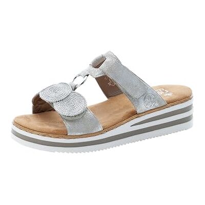 Rieker Damer V02k3 sandal, silver, 38 EU Rieker Damer V02k3 sandal, silver, 38 EU