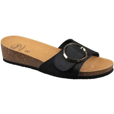 Scholl Dam Amalfi Mule Sandal, svart, 38 EU Scholl Dam Amalfi Mule Sandal, svart, 38 EU