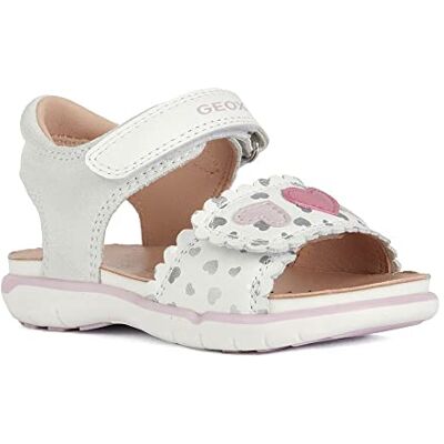 Geox Flicka B Delhi flicksandal, Vit rosa, 24 EU Geox Flicka B Delhi flicksandal, Vit rosa, 24 EU