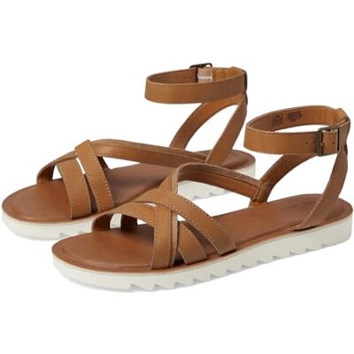 TOMS Rory platt sandal för kvinnor, Brun läder mocka, 42.5 EU TOMS Rory platt sandal för kvinnor, Brun läder mocka, 42.5 EU
