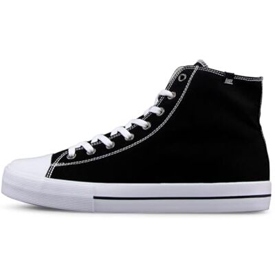 Lugz Herr Stagger Hi Fashion Sneaker, Svart vit 44.5 EU Lugz Herr Stagger Hi Fashion Sneaker, Svart vit 44.5 EU