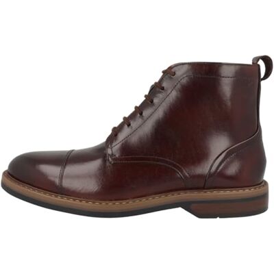 Clarks Aldwin Cap Mens Mid Tan Lea, 10.5 Clarks Aldwin Cap Mens Mid Tan Lea, 10.5
