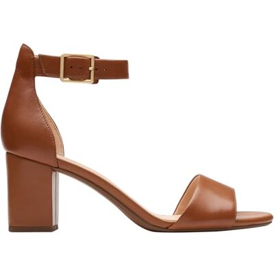Clarks Deva Mae Womens Tan Leather, 7 Clarks Deva Mae Womens Tan Leather, 7