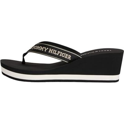 Tommy Hilfiger dam WEDGE SOMMER SANDAL FW0FW08858 Flip Flops, svart (svart), 3,5, Svart, 36 EU Tommy Hilfiger dam WEDGE SOMMER SANDAL FW0FW08858 Flip Flops, svart (svart), 3,5, Svart, 36 EU