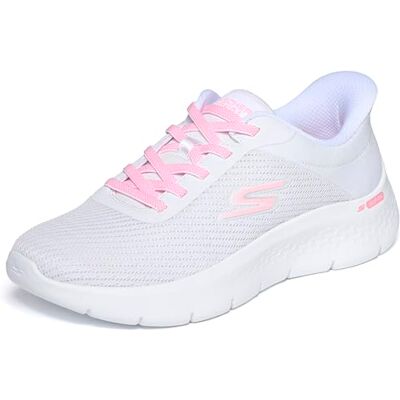 Skechers dam GO Walk Flex Carla sneakers, Vit rosa, 5,5 UK Skechers dam GO Walk Flex Carla sneakers, Vit rosa, 5,5 UK