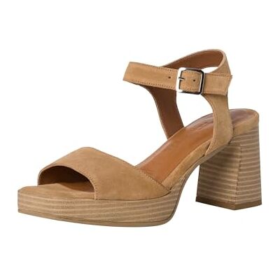 Tamaris dam 1–28030-42 sandal med klack, Tan Suede, 41 EU Tamaris dam 1–28030-42 sandal med klack, Tan Suede, 41 EU
