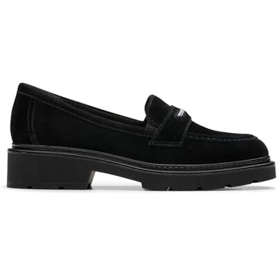Clarks kvinnors Lauryl stegloafer, Svart mocka, 40 EU Clarks kvinnors Lauryl stegloafer, Svart mocka, 40 EU