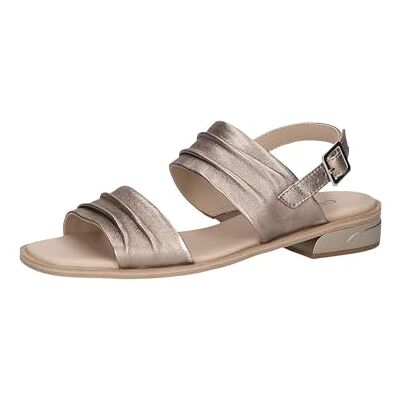 CAPRICE Damer 9-28711-42 platta sandaler, Tygransfärgad metallisk, 39 EU CAPRICE Damer 9-28711-42 platta sandaler, Tygransfärgad metallisk, 39 EU