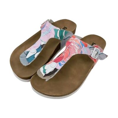 DOGO Dam veganläder flerfärgade sandaler Hello Pattern, Material: Polyester, 38 EU DOGO Dam veganläder flerfärgade sandaler Hello Pattern, Material: Polyester, 38 EU