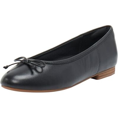 Clarks kvinnors Fawna Lily Ballet Flat, Black Leather, 4.5 UK, Svart läder, 37.5 EU Clarks kvinnors Fawna Lily Ballet Flat, Black Leather, 4.5 UK, Svart läder, 37.5 EU