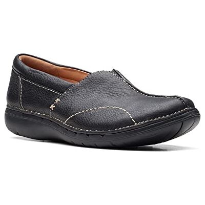 Clarks Damer Un Loop Stride Loafer, Black Leather, 38 EU, Svart läder, 38 EU Clarks Damer Un Loop Stride Loafer, Black Leather, 38 EU, Svart läder, 38 EU