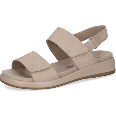 CAPRICE Damen 9-28207-44, platta sandaler för kvinnor, Beige Sparkle, 36 EU CAPRICE Damen 9-28207-44, platta sandaler för kvinnor, Beige Sparkle, 36 EU
