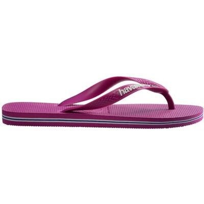 Havaianas Unisex Brasil-slippers met logo, Rose Gum, 12 UK heren/ 11 UK dames Havaianas Unisex Brasil-slippers met logo, Rose Gum, 12 UK heren/ 11 UK dames