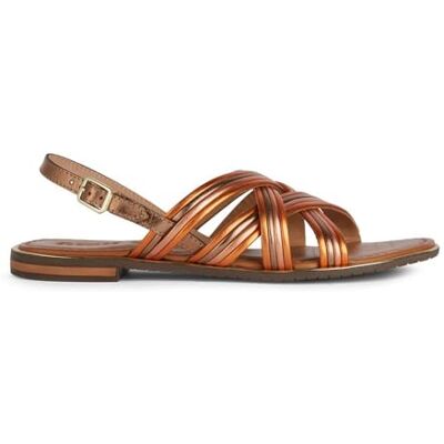 Geox Damer D Sozy Plus G platt sandal, LT brons/orange, 38 EU, Lt brons orange, 38 EU Geox Damer D Sozy Plus G platt sandal, LT brons/orange, 38 EU, Lt brons orange, 38 EU