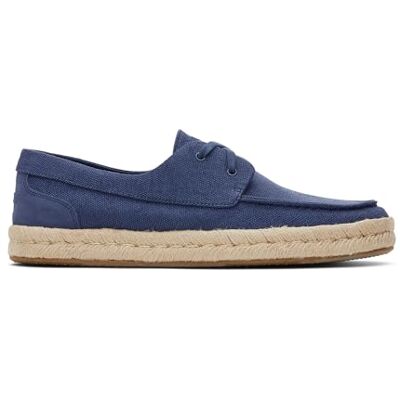 TOMS Cabo Rope Loafer för män platt, Kadetblå arv kanvas mocka, 39 EU TOMS Cabo Rope Loafer för män platt, Kadetblå arv kanvas mocka, 39 EU